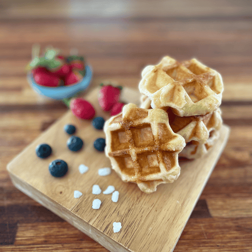 The Petite - Small Bite-Size Vegan Belgian Liège waffles (Pack of 6)