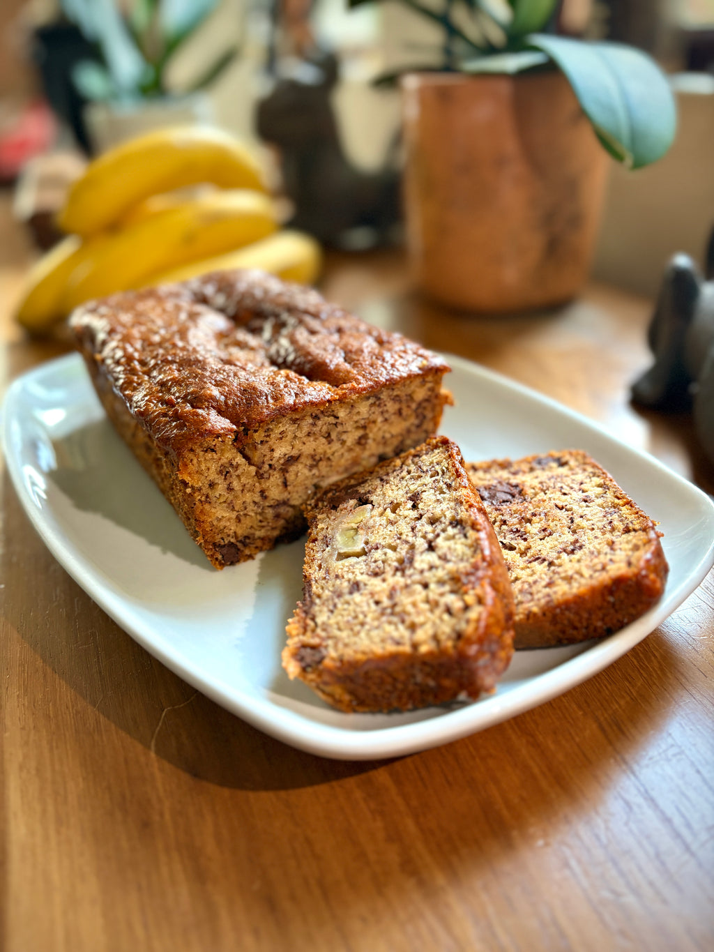 Vegan Banana Bread with Belgian Chocolate Chips