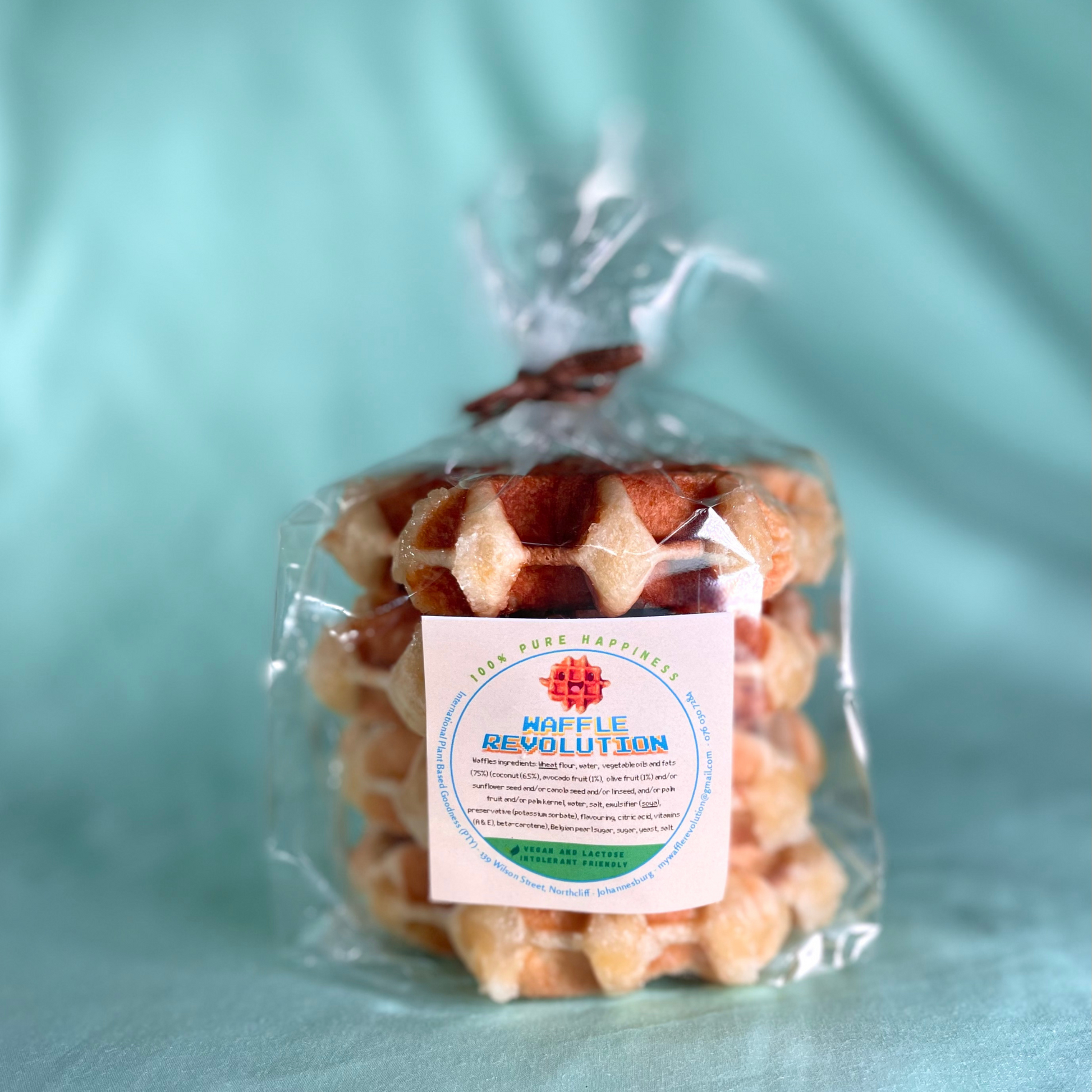 The Original - Large Vegan Belgian Liège Waffles (Pack of 4)