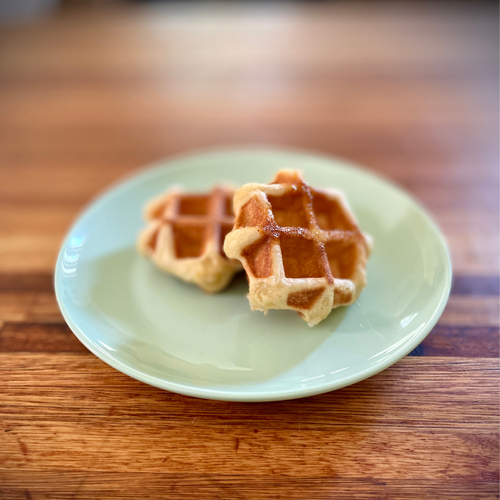 The Petite - Small Bite-Size Vegan Belgian Liège waffles (Pack of 6)