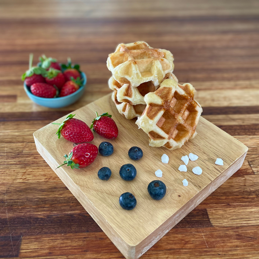 The Petite - Small Bite-Size Vegan Belgian Liège waffles (Pack of 6)