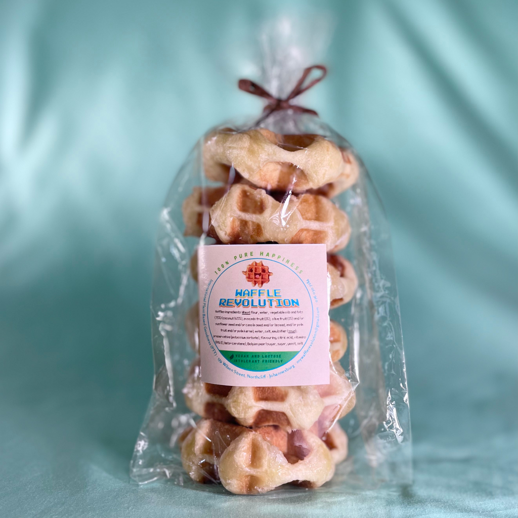 The Petite - Small Bite-Size Vegan Belgian Liège waffles (Pack of 6)